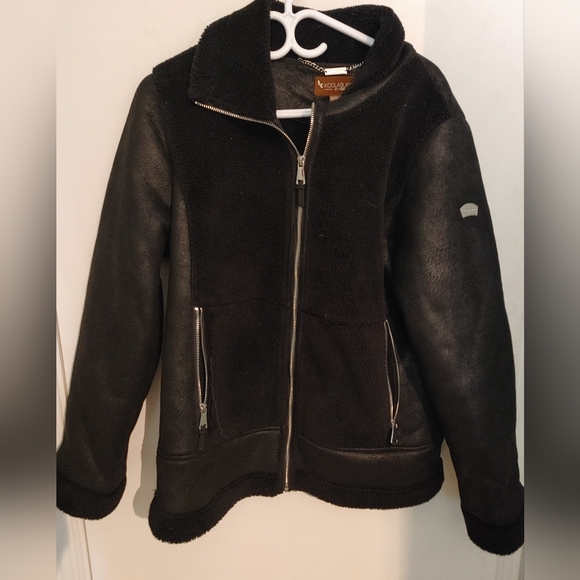 Koolaburra by UGG Faux Suede Moto Jacket Black Sz.Med - Picture 5 of 11